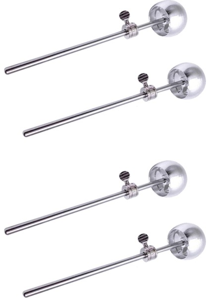 4pcs Bas Davul Pedal Çırpıcı Alüminyum Alaşım Çekiç Başı Perküsyon Enstrümanı Aksesuar Parçaları Gümüş (Yurt Dışından)