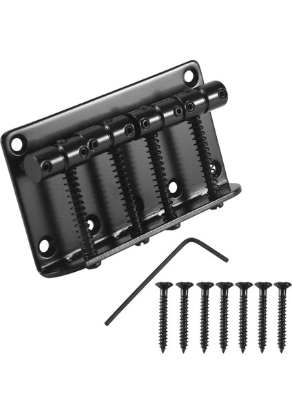 4 String Vintage Style Bas Hardtail Köprüsü Hassas Caz Bas Üst Yük Yükseltme Siyah (Yurt Dışından) modelleri