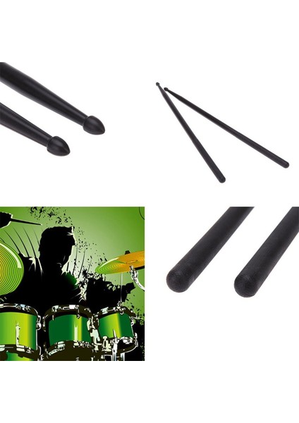 2 Çift 5A Davul Çubukları Davul Siyah ve Yeşil Için Naylon Çubuk (Yurt Dışından) fırsatları