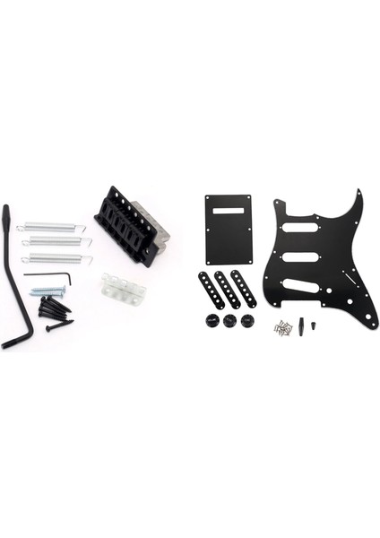 Gitar Tremolo Köprü Sistemi 3 Katlı 11 Delikli Sss Gitar Geri Plaka Pikap Seti Için Seti (Yurt Dışından)