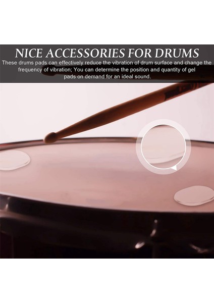96 Pcs Davul Sönümleyicileri Jel Pedler Silikon Davul Susturucular Yumuşak Davul Sönümleyici Davul Sessiz Pedleri Nemlendiren Jel Ped (Şeffaf) (Yurt Dışından) fırsatları