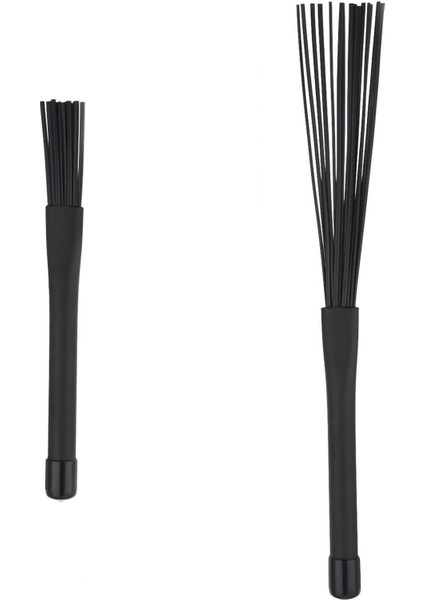 1 Çift Caz Davul Fırçaları Geri Çekilebilir Davul Çubukları 32 cm Siyah Davul Anahtarı ile 32 cm (Yurt Dışından) fırsatları