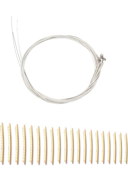 6x 150XL Gauge 0 009 Inç Çelik Dizeler ve 20PCS Klasik Akustik Gitar Fret Tel Bakır 20 Klavye Frets 2 0mm (Yurt Dışından)