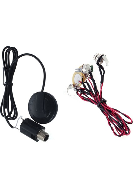 Akustik Pikap Piezo Dönüştürücü Jak Gitar Keman Mandolin ve Çift Piezo Pikap Pick-Up 6 35MM Jack Akustik Gitar Ukulele Için Hacim Tonu Kontrolü ile (Yurt Dışından)