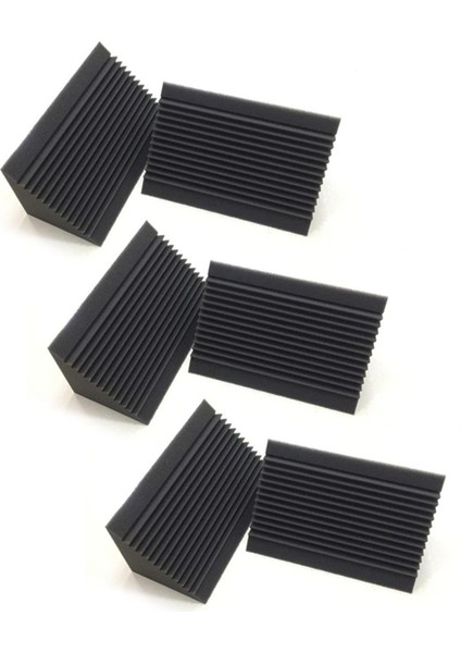 18 Pcs Akustik Köpük Kömür/siyah Bas Tuzağı Ses Emme Stüdyosu Ses Yalıtımı Köşe Duvar 12 x 12 x 24 cm (Yurt Dışından)