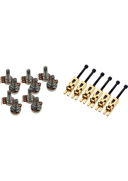 10 Adet Tencere B500K Gitar Bas Parçaları Için 6pcs Çift Kilitleme Sistemi Floyd-Rose Için Kilitli Eyerler (Yurt Dışından) indirimleri