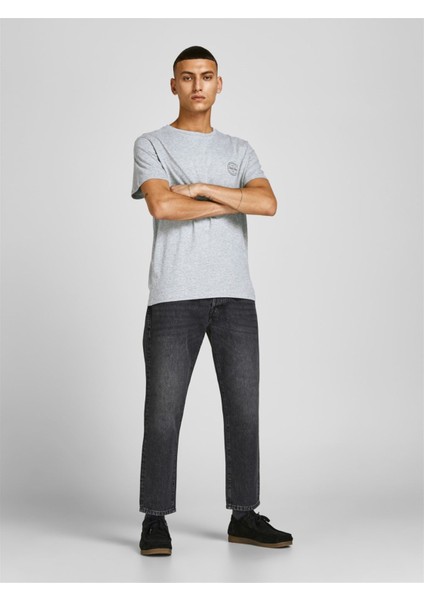 Jjeshark Tee Ss Crew Neck Noos Beton Gri