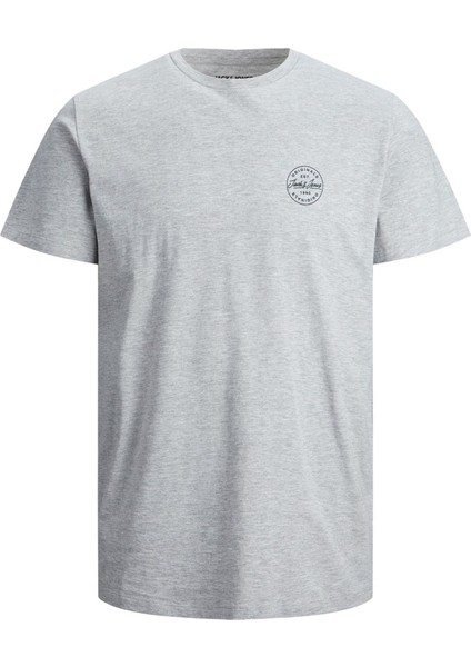 Jjeshark Tee Ss Crew Neck Noos Beton Gri