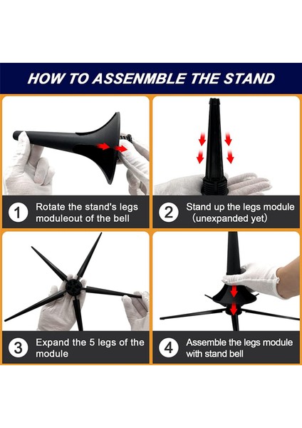 3x Yeni Trompet Standı Taşınabilir Trompet Tutucusu Trompetler Için 5 Bacaklı Katlanabilir Metal (Yurt Dışından) fiyatları