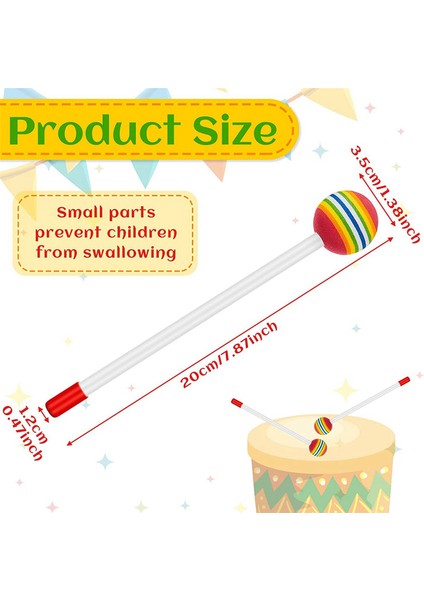 28 Pcs Lollıpop Drum Mallet Çuvarlar Yuvarlak Gökkuşağı Çekiç Perküsyon Çubukları Çocuklar Için Plastik Dumsallar Çocuk Mallet (Yurt Dışından) indirimleri