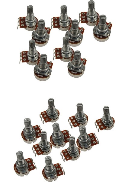 20X Gitar Küçük Boyutlu Tencereler B500K/ B250K Gitar Bas Parçaları Için Potansiyometreler (Yurt Dışından)