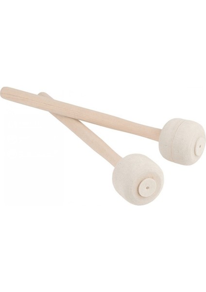 2pcs Büyük Trampet Davul Çekiçleri Yürüyüş Davul Davul Çubuklarını Oynayan Baş Ahşap Büyük Davul Çekiçler Band Pratiği Hissettim (Yurt Dışından)