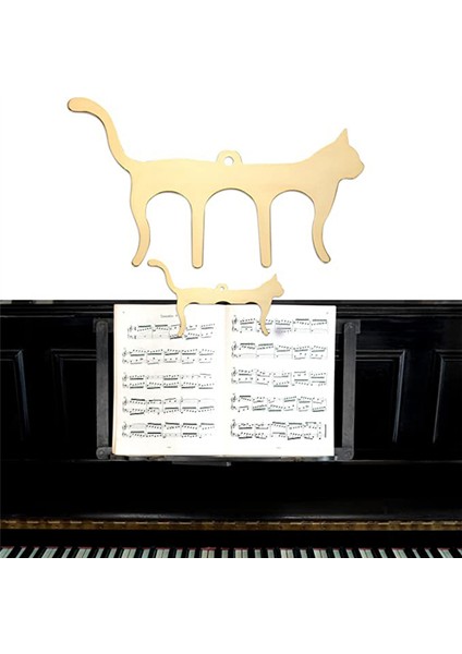Metal Müzik Kitabı Klip Kedi Şeklindeki Müzik Notaları Klip Açık Hava Performansı Notlar Kitap Piyano Gitar Keman (Altın) (Yurt Dışından) modelleri