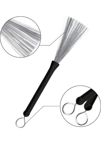 Davul Çubukları Seti Naylon Davul Çubukları Geri Çekilebilir Davul Tel Fırça Çubukları Içerir (Yurt Dışından) fiyatları