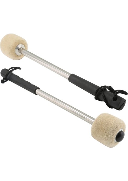 8 Pcs 12 5inch Bas Çelik Drum Malletler Paslanmaz Çelik Saplı Yün Keçe Çubukları Slip Anti-Slip Yün Davul Maletleri (Yurt Dışından) fiyatları