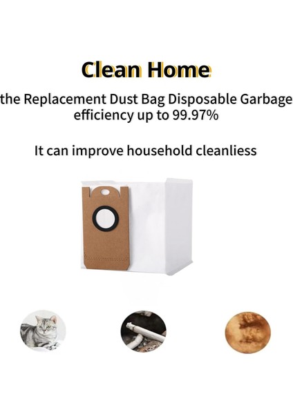 Airzeen Q6 Se/honiture Q6/q6 Se Ihome Autovac Elektrikli Süpürge Aksesuarları Için 10'lu Yedek Toz Torbası Paketi (Yurt Dışından) fiyatları