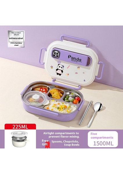 Gıda Sınıfı Yalıtımlı Öğle Yemeği Kutusu 316 Paslanmaz Çelik Öğrenci Büyük Kapasiteli Öğle Yemeği Kutusu (Yurt Dışından)