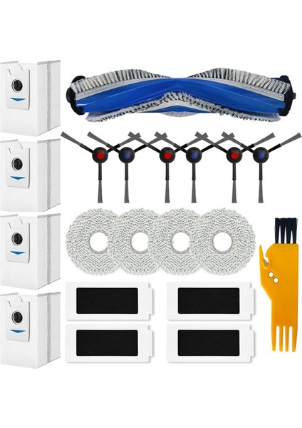 Ecovacs Deebot T30S / T30S Kombo Elektrikli Süpürge Yedek Parçaları Silindir Yan Fırçalar Filtreler Paspas Pedleri Toz Torbası (Yurt Dışından)