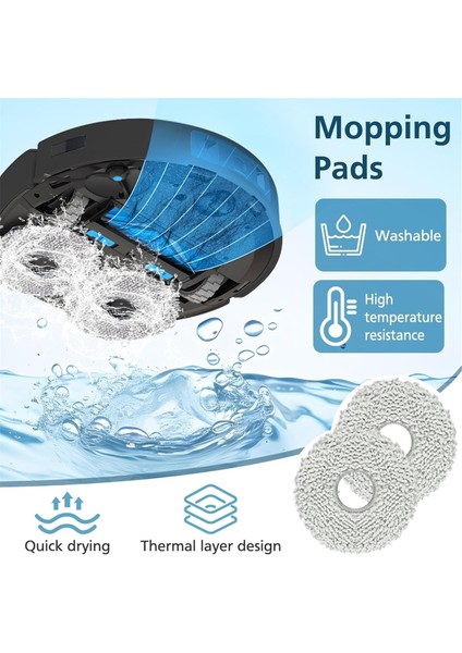 Ecovacs Deebot T30S / T30S Kombo Elektrikli Süpürge Yedek Parçaları Silindir Yan Fırçalar Filtreler Paspas Pedleri Toz Torbası (Yurt Dışından) modelleri