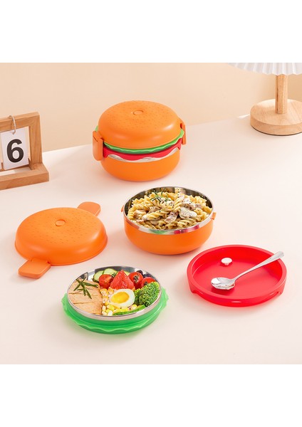 Burger Çok Katmanlı Öğrenci Paslanmaz Çelik Büyük Kapasiteli Öğle Yemeği Kutusu (Yurt Dışından) fırsatları