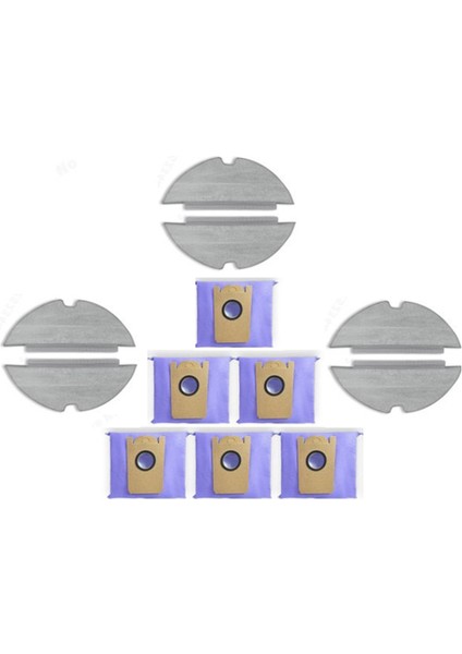 Robovac L35 Hibrit / L30 Hibrit Elektrikli Süpürge Toz Torbası Paspas Bezi Için 12 Adet Yedek Parçalar (Yurt Dışından)