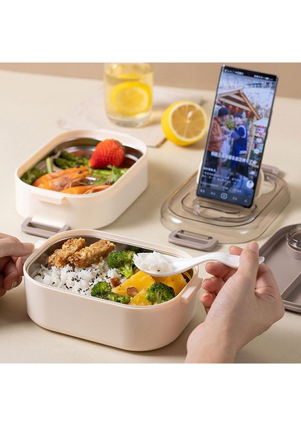 Taşınabilir Öğrenci Öğle Yemeği Kutusu Sıcak Bantlı Mikrodalgada Kullanılabilir Çatal Bıçaklı Bireysel Daldırma Kabı (Yurt Dışından) fiyatları