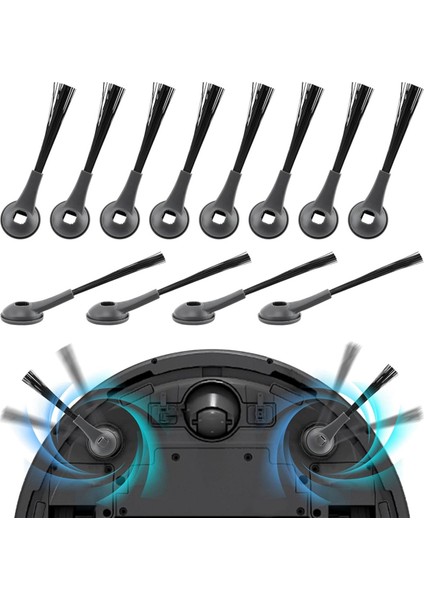 Shark Iq ve Aı Serisi Robot Süpürge Aksesuarları Için 12 Adet Yedek Parça, Yedek Yan Fırçalar (Yurt Dışından) modelleri