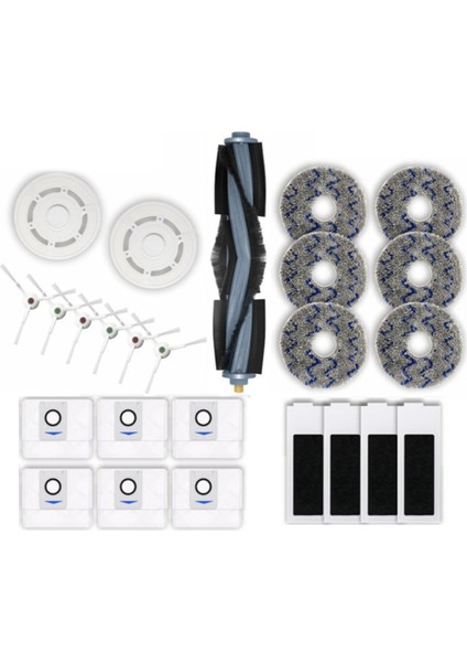 Deebot Için T20 Omnı T20 PRO/T20 Max Robot Vakum Aksesuarları Ana Yan Fırça Paspas Bezi Hepa Filtre Toz Torbası (Yurt Dışından)