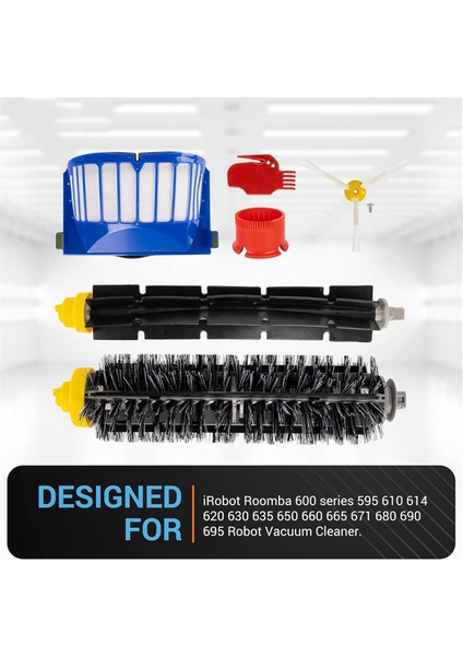 Irobot Roomba 600 Serisi 694, 692, 690, 695, 680, 660, 665 ve 500 Serisi 595, 585 Elektrikli Süpürge Ataşmanları Için Ana Yan Fırça Filtreleri (Yurt Dışından) modelleri