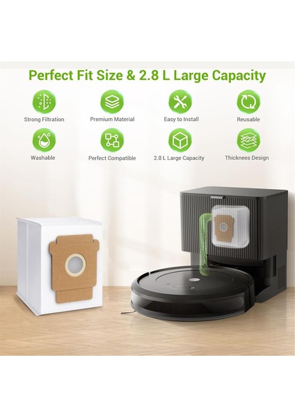 Irobot Roomba Q0520 Plus 405 Combo Plus 505 Combo Plus 504 Vac Y0140 Combo Y0110 Q0120 Robot Süpürge Toz Torbaları (Yurt Dışından) fiyatları