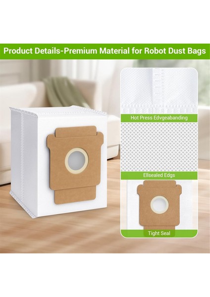 Irobot Roomba Q0520 Plus 405 Combo Plus 505 Combo Plus 504 Vac Y0140 Combo Y0110 Q0120 Robot Süpürge Toz Torbaları (Yurt Dışından) fırsatları