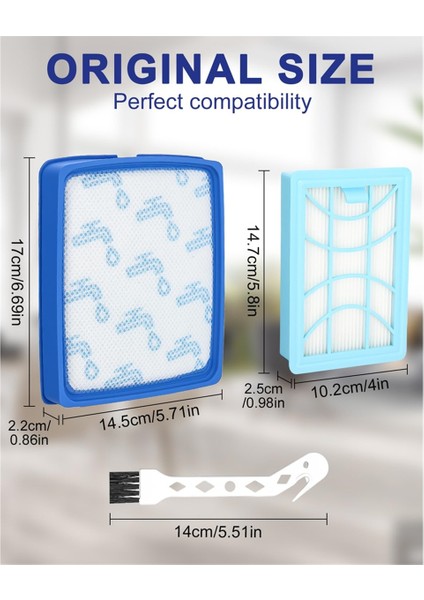 Philips 7000 Serisi Powerpro Expert Için Elektrikli Süpürge Filtresi, Philips FC9728/01, FC9728/81 Için Yedek Filtre Seti (Yurt Dışından) modelleri
