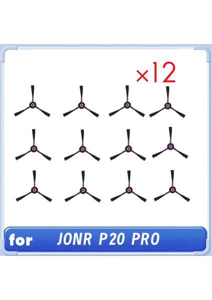 Jonr P20 Pro Elektrikli Süpürge Aksesuarları Için Yan Fırça Aksesuarları Temizleyici Parçaları Yedek Parça 12 Adet (Yurt Dışından)