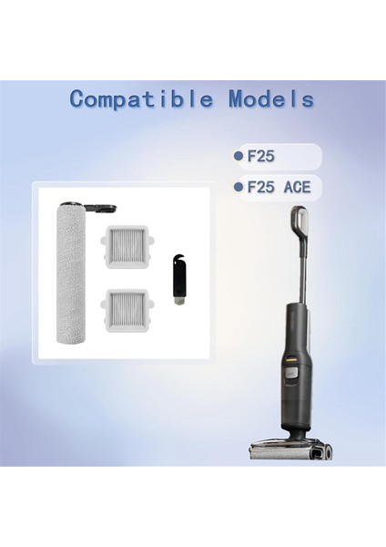 Roborock F25 / F25 Ace Vakumlu Temizleyici Için Yedek Aksesuar Seti, 1 Rulo Fırça ve 2 Filtre Dahil (Yurt Dışından) modelleri