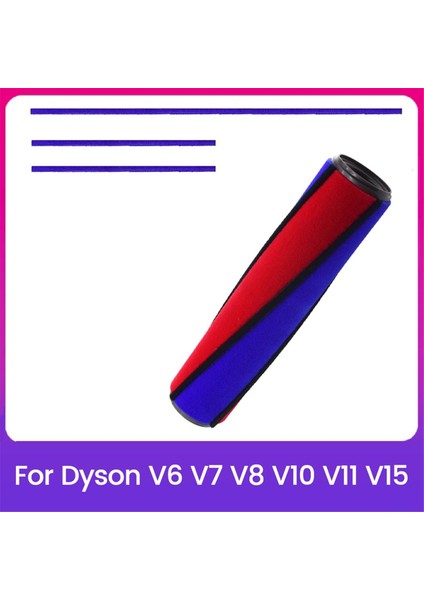 Dyson V6 V7 V8 V10 V11 Elektrikli Süpürge Yedek Aksesuarları Için Yumuşak Rulo Fırça Peluş Şerit Seti (Yurt Dışından)
