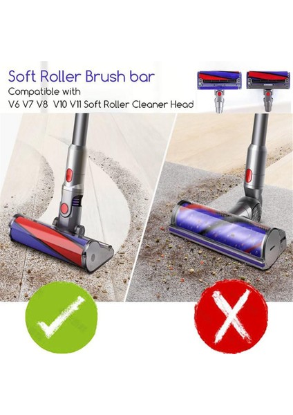 Dyson V6 V7 V8 V10 V11 Elektrikli Süpürge Yedek Aksesuarları Için Yumuşak Rulo Fırça Peluş Şerit Seti (Yurt Dışından) fiyatları