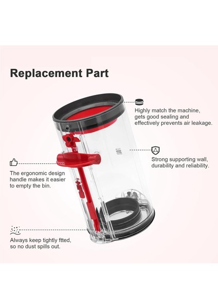 Dyson V10 SV12 Elektrikli Süpürge Aksesuarları Için Toz Toplama Kovası Yedek Parçaları Tornavidalı Toz Toplama Kovası (Yurt Dışından) fırsatları