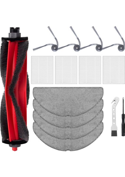 Roborock Q7 M5/ Q7 M5+/ Q7 L5 Elektrikli Süpürge Aksesuarları Için 15 Adet Yedek Parça Ana Yan Fırça Hepa Filtre Paspas Pedleri (Yurt Dışından)