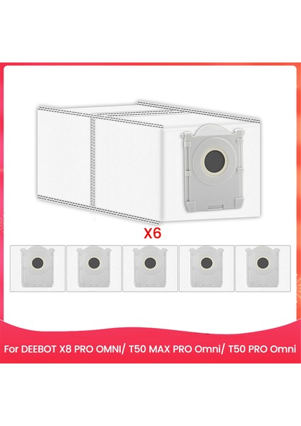 Ecovacs Deebot X8 Pro Omnı/ T50 Max Pro Omni/ T50 Pro Omni Robot Süpürge Için Yedek Toz Torbaları (Yurt Dışından)