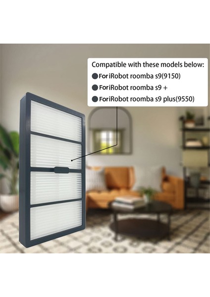 Irobot Roomba S9 9150 S9+ S9 Plus 9550 Robot Süpürge Aksesuarları Yedek Parçaları Hepa Filtresi (Yurt Dışından) modelleri