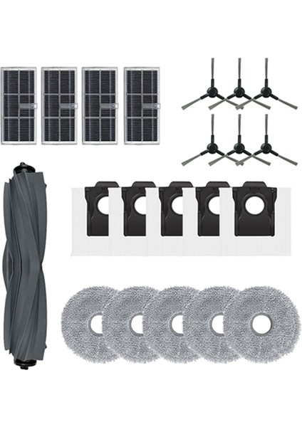 Dreame Mova E30 Ultra / Trouver E30 Ultra Ana Yan Fırça Hepa Filtre Paspas Pedi Toz Torbası Robot Süpürge Parçaları (Yurt Dışından)