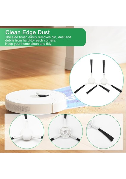 Dreame D10 Plus Gen 2 Robot Süpürge Yedek Parça Aksesuarları, Silindir Fırça Bezi, Yan Fırça Filtreleri, Toz Torbaları (Yurt Dışından) modelleri