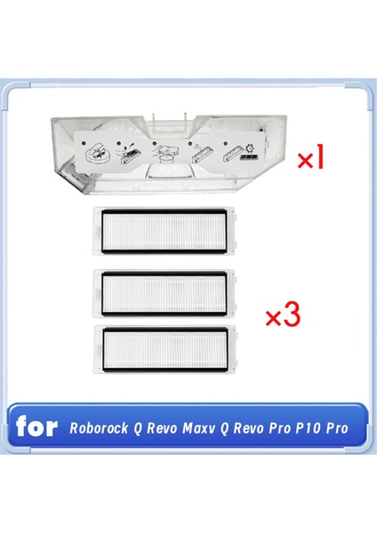 Roborock Q Revo Maxv Q Revo Pro P10 Pro Robot Süpürge Aksesuarları Için 3 Filtreli Toz Kutusu (Yurt Dışından) fiyatları