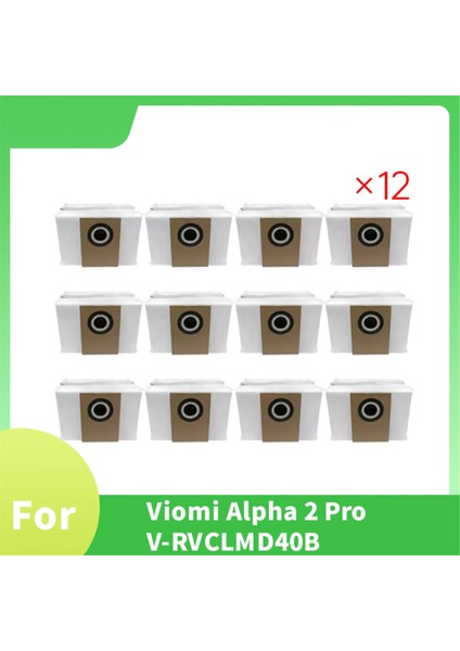 Viomi Alpha 2 Pro V-RVCLMD40B Elektrikli Süpürge Aksesuarları Toz Torbası Yedek Parçaları Için 12 Adet Toz Torbası (Yurt Dışından) modelleri