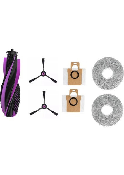 Jonr P20 Pro Elektrikli Süpürge Aksesuarları Için 7 Adet Silindir Yan Fırça Paspas Pedi Toz Torbası (Yurt Dışından)