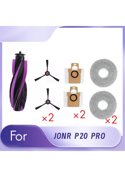 Jonr P20 Pro Elektrikli Süpürge Aksesuarları Için 7 Adet Silindir Yan Fırça Paspas Pedi Toz Torbası (Yurt Dışından) fiyatları