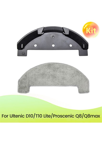 Proscenic Q8 / Q8 Max / Ultenic D10/T10 Lite Robot Süpürge Parçaları Için Paspas Tutucu ve Paspas Bezi (Yurt Dışından)