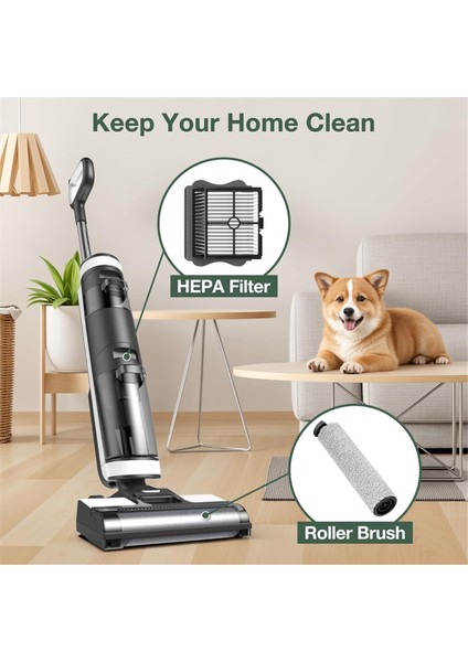 Tineco Ifloor 3/floor One S3 Kablosuz Elektrikli Süpürge Yedek Parçaları Için Fırça Rulosu ve Hepa Filtre Seti (Yurt Dışından) modelleri