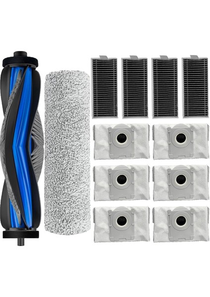 Ecovacs Deebot X9 Pro Omni / X9 Pro Elektrikli Süpürge Ana Fırça Paspas Silindiri Toz Torbası Hepa Filtresi Için Aksesuar Seti (Yurt Dışından)