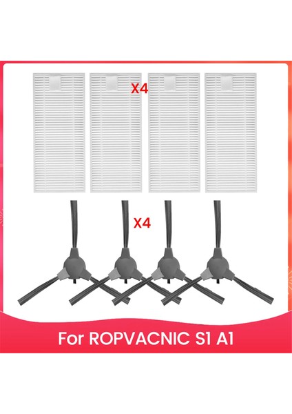 Ropvacnıc S1 A1 Robot Süpürge Aksesuarları Yan Fırçalı Hepa Filtreleri Için Yedek Parçalar (Yurt Dışından)